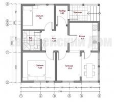 8x8 House 2 soverom areal på 50 m2 for en liten del