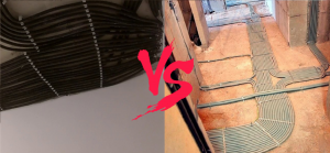 Hva kabling bedre - på gulvet eller et tak?
