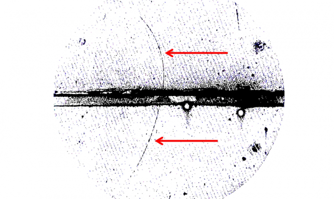 Neste i boblende kammeret fra overflyging positron