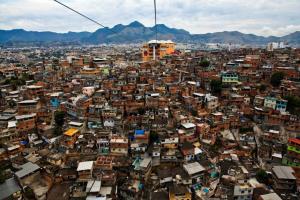 Funksjoner av bygging av hus i Brasil. favela