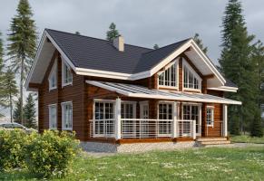 Finsk hus med en god geometri og 5 soverom for en stor familie