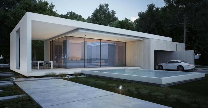 Huset i stil med minimalisme