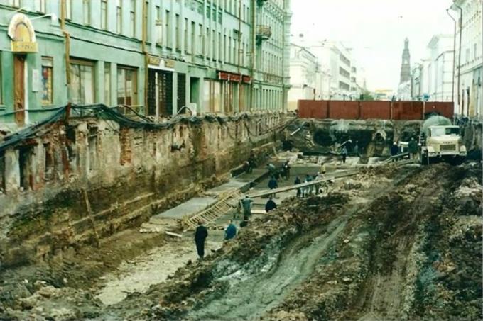 Kazan. Rekonstruksjon av gaten Bauman. 