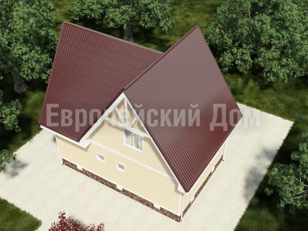 Forsiden av huset, utsikten fra toppen. Foto kilde: dom-bt.com